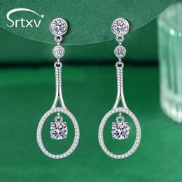 Dangle lustre réel D couleur boucles d'oreilles pour femmes fille 925 en argent Sterling bulle oreille Stud mariage fête d'anniversaire cadeau bijoux GRA 231216