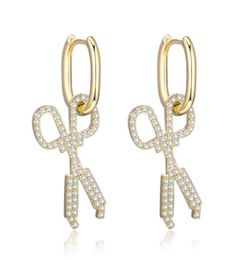 Bengelen kroonluchter schaar oorhangers voor oorbellen dames39s mode golden sliver kleur eenvoudige sieraden geschenken 2022dangle8093798