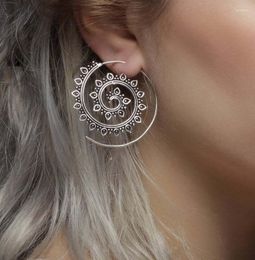 Dangle Lustre Spirale Fleur De Lotus Surya Feuille Coeur Boucles D'oreilles Hoop Piercing Oreille Tunnel Plug Corps BijouxDangle DangleDangle Farl22