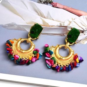 Dangle Lustre D'été Vintage Boucle D'oreille Pour Les Femmes Résine Déclaration Bijoux Filles À La Main Perles Boho Boucles D'oreilles Brincos Accessoires