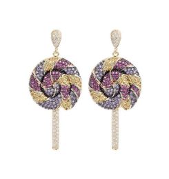 Boucles d'oreilles de sucettes mignonnes mignonnes en peluche douce de lustre doux pour les filles en zircone cubique à oreille à oreille 925 aiguille argentée Luxury juif9699693