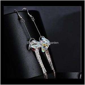 Dangle lustre gland pour les femmes Aurora Colorf cristal boucles d'oreilles bijoux de mariage mode de livraison directe 2021 Pz051