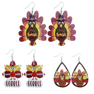 Dangle Lustre Thanksgiving Turquie Boucle D'oreille Tournesol En Bois Citrouille Feuille D'érable Boucles D'oreilles Pour Femmes Filles Bijoux Drop Del Dhgarden Dhix6