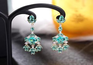 Beng Chandelier Vintage Crystal Long Drop Earrings Luxe Rhinestone Zirkon Tassel Jewelry for Women Wedding Party Fashion GIF9152931