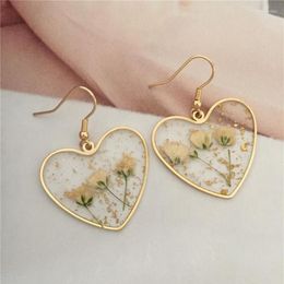 Dangle Lustre Vintage Boucles D'oreilles Géométrique Fleur Sèche Pour Femmes Fille BOHO Résine Goutte Brincos Mode Tortue BijouxDangle Mi255g