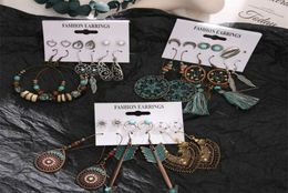Dangle Chandelier Vintage Beads de acrílico étnico Pendientes de gota de borde para mujeres Fashion Boho Sea Shells Parring de madera 2022 Jewe583709999999