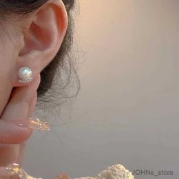 Chandelier en peluche de couleur vintage de couleur vintage de couleur zircon perle pour femmes exquises simples boucles d'oreilles à tempérament rond