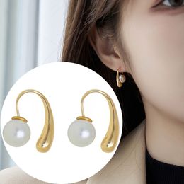 Balancent lustre VOQ tendance Style coréen couleur argent Simple perle oreille boucle d'oreille pour les femmes Fine élégance bijoux cadeaux 230703