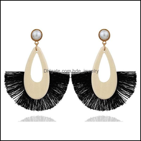 Dangle Chandelier Water Drop Pendant Boucles d'oreilles Bohemian National Wind Pearl Long Tassel Female - Idées cadeaux pour maman Si Dhseller2010 Dhyzg