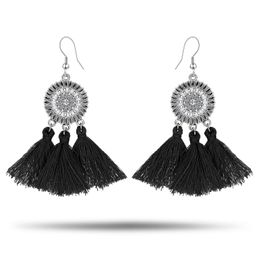 Dangle Chandelier Womens Hand Crafting Thread Tassel Hanging Fashion Boucles d'oreilles Boho Style Long Drop Delivery 2 Dhrdb