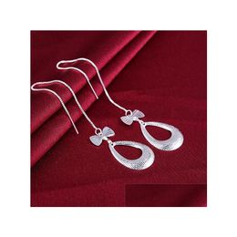 Dangle Lustre Femmes Sterling Sier Plaqué Goutte Fleur Boucles D'oreilles Gsse894 Mode 925 Plaque Boucle D'oreille Cadeau Livraison Bijoux Dhwbj