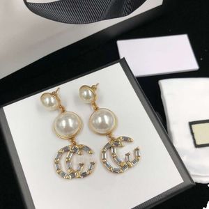 Dangle Designer voor dames Pearl Sier diamanten sieraden verlovingsoorbellen