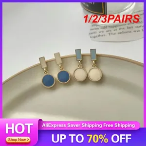 Bengle oorbellen 1/2/3pairs geometrische moderne eenvoudige chic kleurblok accessoires sieraden verkopen