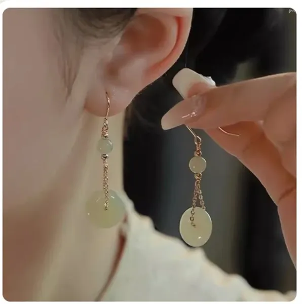 Boucles d'oreilles pendantes 1 paire de crochets d'oreille de mode de style chinois Hanfu vêtements de thé bijoux Cheongsam rétro boucle d'oreille bijoux femmes fille cadeau