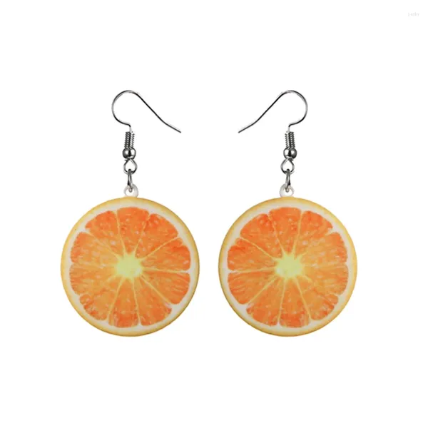 Boucles d'oreilles pendantes, 1 paire, mode créative Orange, bijoux pour femmes, cadeau
