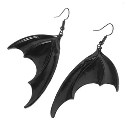 Pendientes colgantes 1 par de alas de gota de moda de murciélago de Halloween para mujeres y niñas