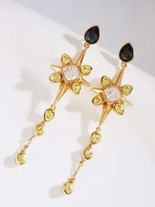 Boucles d'oreilles pendantes longues pour femmes, accessoires de fête, de haute qualité, de luxe, de styliste, en cristal, bijoux cadeaux, 11.11, 2024