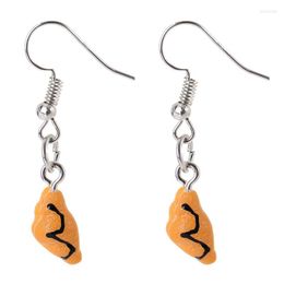 Boucles d'oreilles pendantes 12 paires, Simulation de Croissant alimentaire, pain français, Kit de gouttes de Toast, ensemble de Baguettes uniques et mignonnes, bijoux