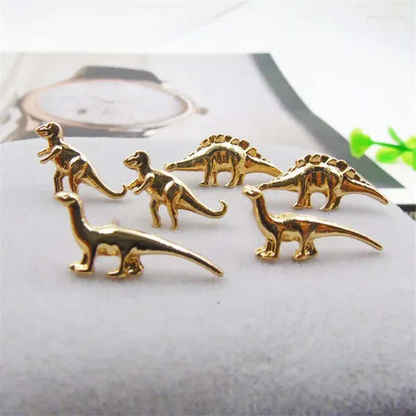 Boucles d'oreilles pendantes 12 ensembles/lot, ensembles de boucles d'oreilles dinosaures mignons pour femmes, petits animaux, bijoux cadeaux