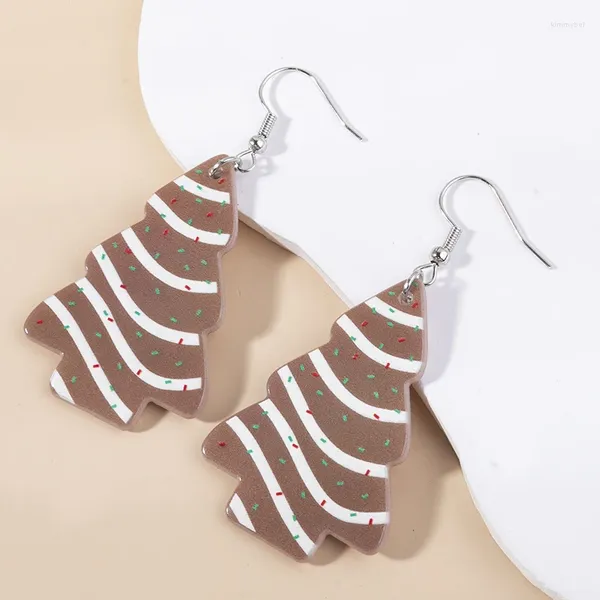 Boucles d'oreilles pendantes 1 paire, goutte d'arbre de noël pour femmes et filles, bijoux en acrylique à la mode, cadeaux de fête de Festival