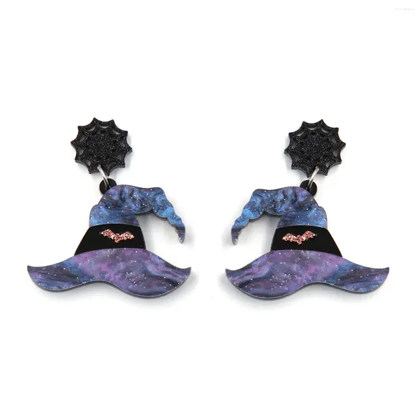 Pendientes colgantes 1 par CN Drop Halloween Witch Cap joyería acrílica para mujer