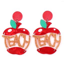 Dangle Oorbellen 1 paar Product CN Drop Apple TRENDY Lerarendagcadeau Acryl sieraden voor vrouwen