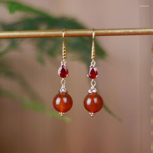 Boucles d'oreilles pendantes 1 paire été femmes rétro oreille crochet Cheongsam Hanfu accessoires décor bijoux fille bijoux cadeau