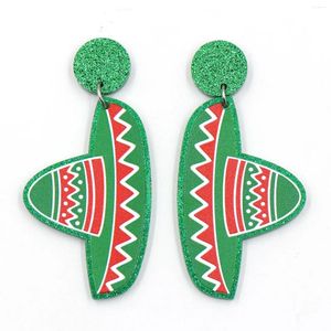 Dangle Oorbellen 1 paar Top Fashion CN Drop Mexicaanse Hoed TRENDY Acryl Sieraden Voor Vrouwen