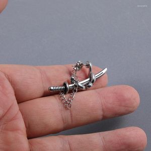 Dangle Oorbellen 1PC Persoonlijkheid Hip Hop Kruis Zwaard Uniek Ontwerp Roestvrij Staal Heren Streetwear Punk Paar Oorbel Sieraden