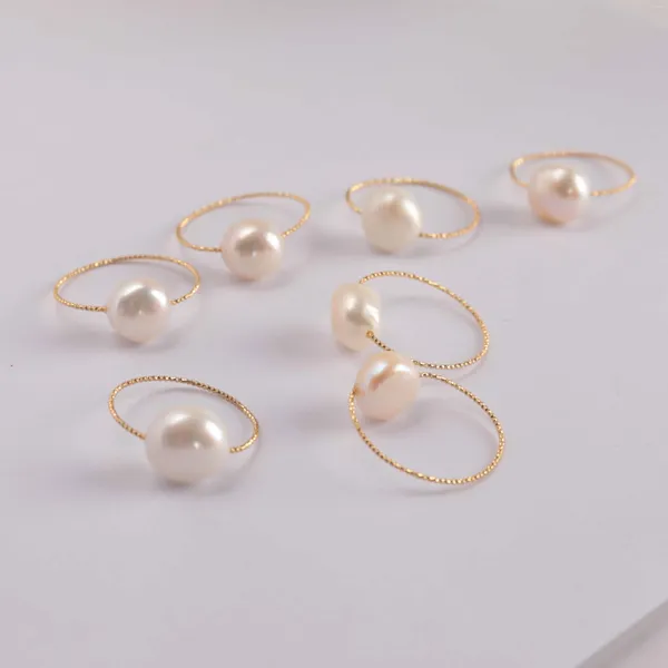 Pendientes colgantes 1 pieza 11-12 mm perla barroca blanca anillo de 18 k estilo contratado moda lujo boda fascinante natural elegante hecho a mano