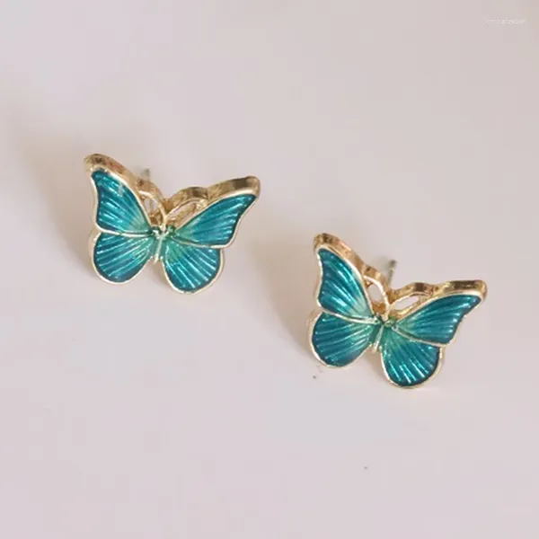 Boucles d'oreilles pendantes 20 paire/lot, vente en gros, bijoux à la mode, petite taille, métal émail papillon pour femmes