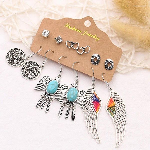 Pendientes colgantes 20 pares de estilos superiores mezclan mujeres estilo bohemio borla geométrica moda al por mayor