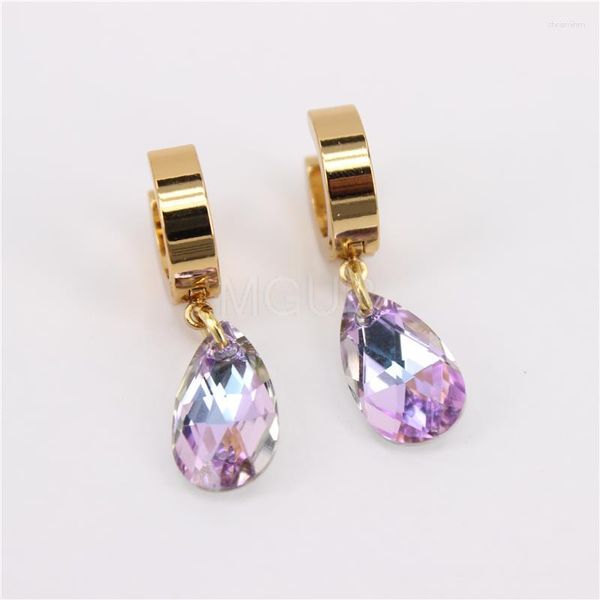 Dangle Boucles D'oreilles 2023 Cristal Pendentif Multi Saison Porter Snap Sur Acier Inoxydable Matériel Classique Bijoux QZ47