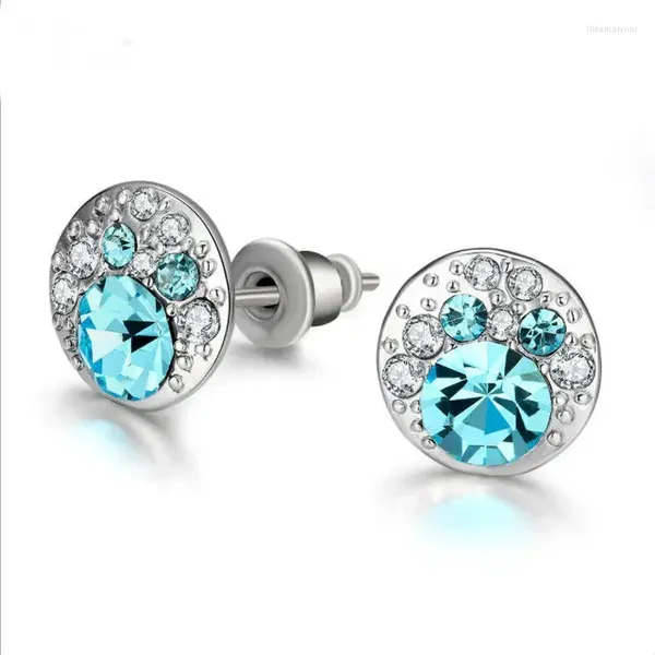 Boucles d'oreilles pendantes en forme de cœur en cristal, bijoux à la mode, pendentif en forme d'éléments autrichiens, cadeaux pour la fête des mères, pour femmes, 2023