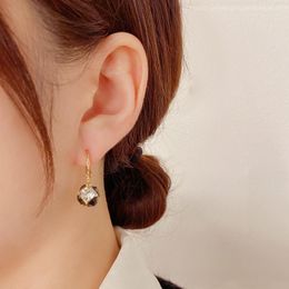 Boucles d'oreilles pendantes 2023 mode tempérament Simple boule de strass exquis tout match haut de gamme février 14 cadeau saint valentin