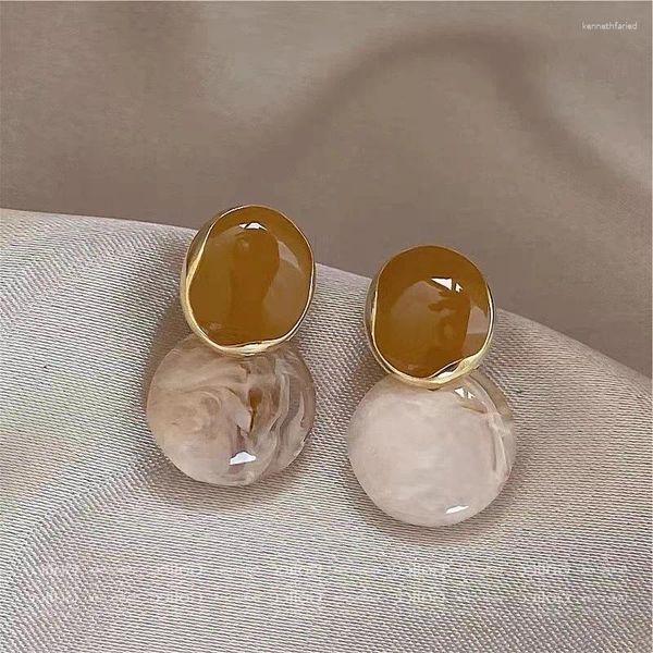 Pendientes colgantes 2024 Llegada Temperamento simple coreano Ronda geométrica para mujeres Accesorios de joyería de moda vintage chicas