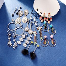 Boucles d'oreilles pendantes en opale 2024, bijoux à la mode, goutte d'oreille asymétrique, cercle en cristal acrylique, pendentif rond pour femmes