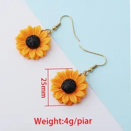 Dangle Oorbellen 20pairs Veel Koreaanse Verklaring Voor Vrouwen Geel Drop Zonnebloem Oorbellen Brincos 2024 Mode-sieraden