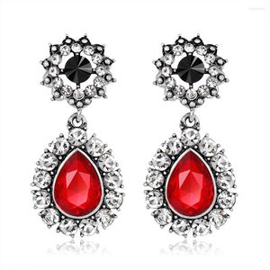 Boucles d'oreilles pendantes 20psc/lot bijoux en pierres précieuses mode femmes pour élégant cadeau fête grand bijou mariage strass goutte d'eau boucle d'oreille