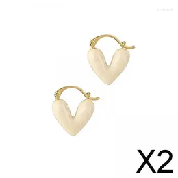 Boucles d'oreilles en peluche 2x coeur filles boucles d'oreille à oreilles bijoux drop accessoires légers