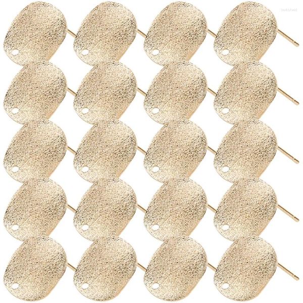 Boucles d'oreilles en peluche 30 pcs Pin d'oreille rond avec trou d'oreille Posts de la boucle d'oreille ACCESSOIRES DE BASE STAD POSTS PIÈCES ALLIAGE DE CEINSE