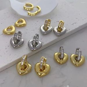 Bengelen oorbellen 5 paren GOUD VEROORDEN HOOP HART VOOR DRAMEN CZ Lover sieraden Gifts Hrgok