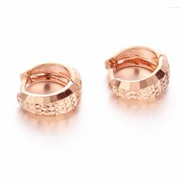 Pendientes colgantes 585 chapado en oro púrpura 14K rosa brillante texturizado para mujeres en pendientes simples joyería de estilo clásico