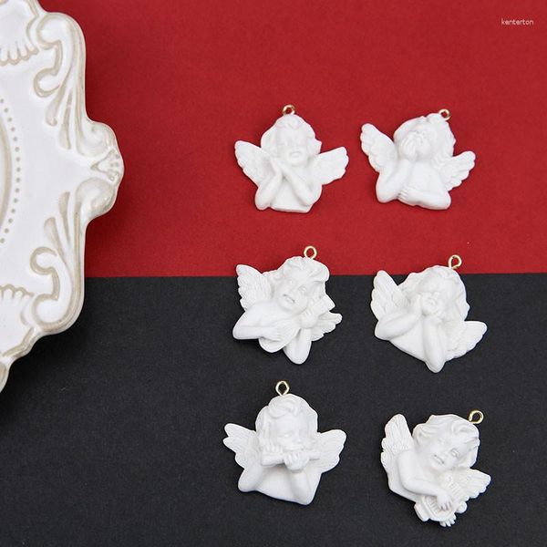 Pendientes colgantes 6 uds estilo europeo y americano para mujer 2023 broche colgante de Ángel barroco francés Retro Vintage fabricación de joyas Diy