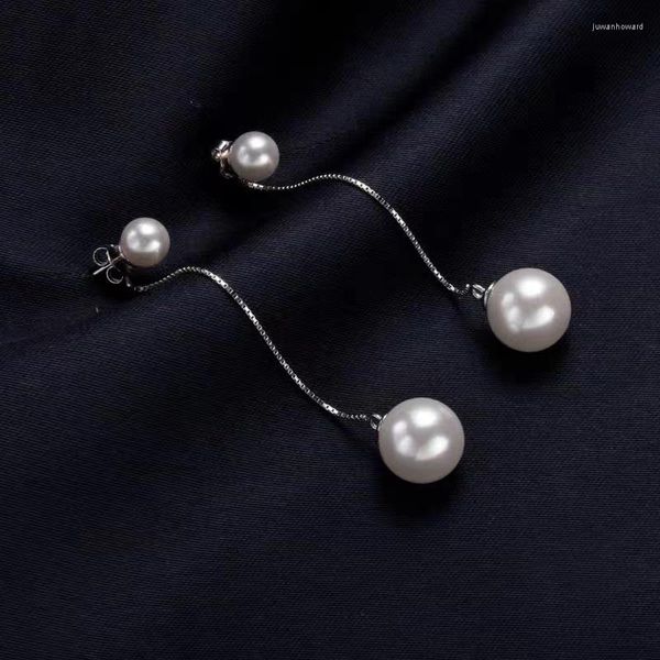 Boucles d'oreilles pendantes 925 argent aiguille Piercing perle goutte pour femmes filles Punk oreille fête Vintage bijoux Eh430