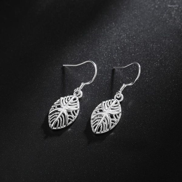 Pendientes colgantes 925 Stamp Color de plata para mujeres Corea Corea Corea Drop Fine Lady Jewelry Regalos de Navidad Boda