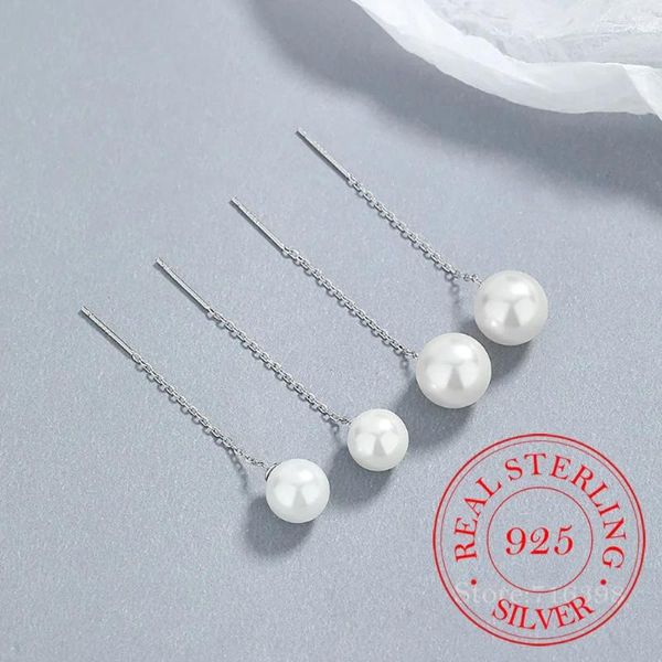 Boucles d'oreilles en peluche 925 argent sterling 8 mm / 10 mm en perles de filetages à gland