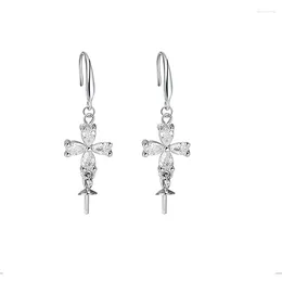 Boucles d'oreilles en peluche 925 Sterling Silver Drop Femmes