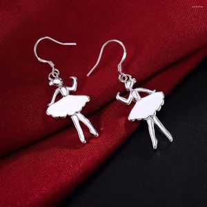 Boucles d'oreilles en peluche 925 Crochets en argent sterling pour les femmes suspendues pendentifs Valentine créative luxe vintage bijoux de mode Noël