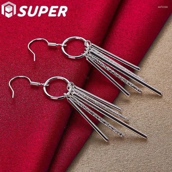 Boucles d'oreilles en peluche 925 Sterling Silver Pichel pour charme Femmes Bijoux Fashion Wedding Engagement Party Gift